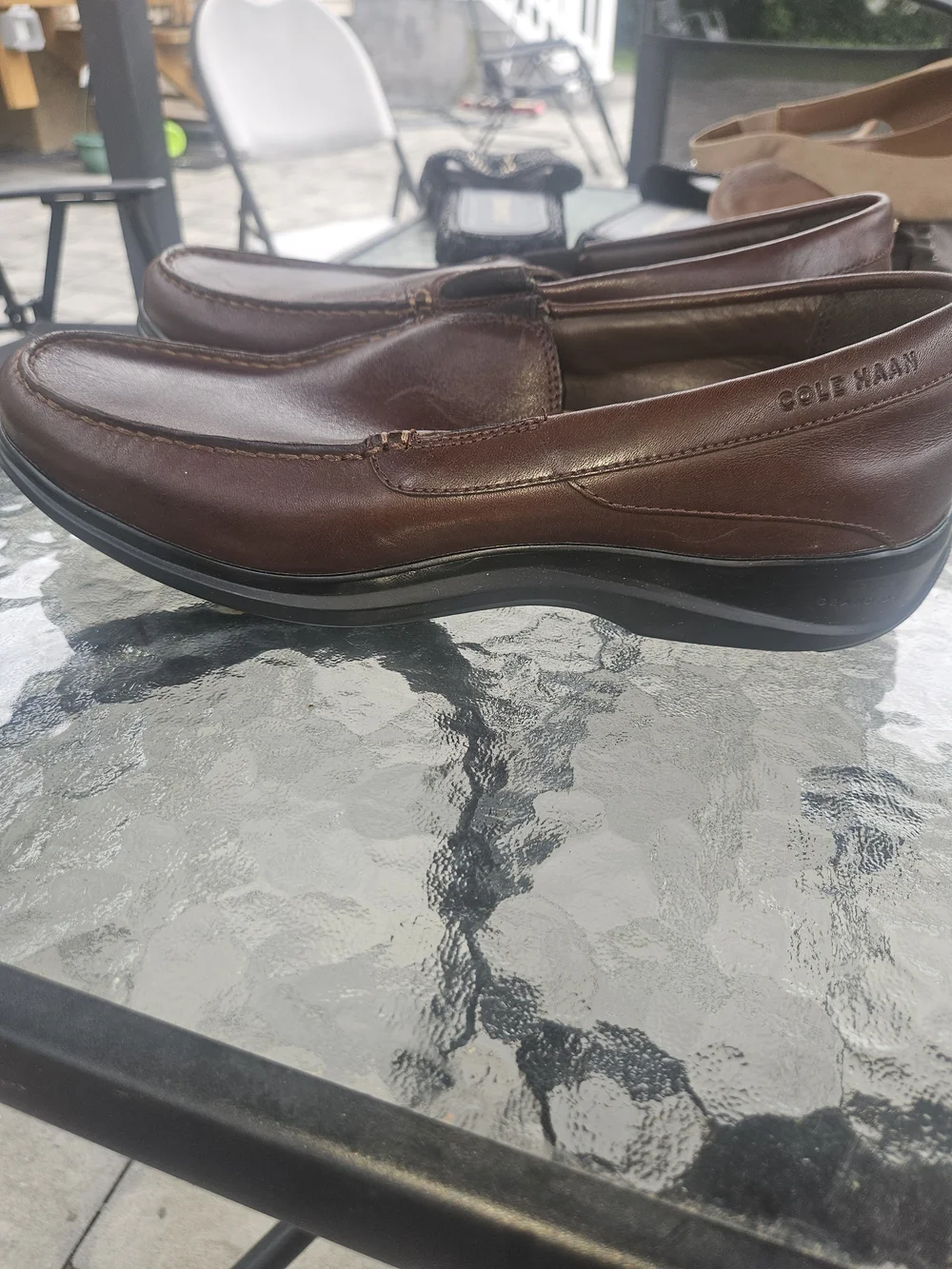 Cole Haan Men’s Brown Leather Slip-On Loafers